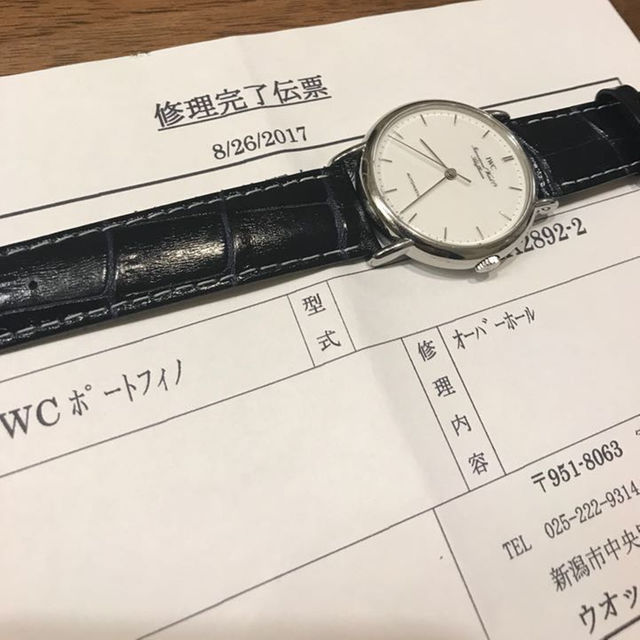 IWC(インターナショナルウォッチカンパニー)のIWC ポートフィノ 自動巻 ノンデイト OH済み メンズの時計(その他)の商品写真