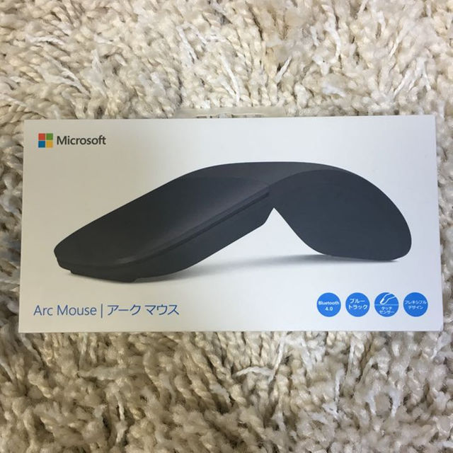 Microsoft(マイクロソフト)のMicrosoft ARC MOUSEアークマウスBLACK ELG-00007 スマホ/家電/カメラのPC/タブレット(PC周辺機器)の商品写真