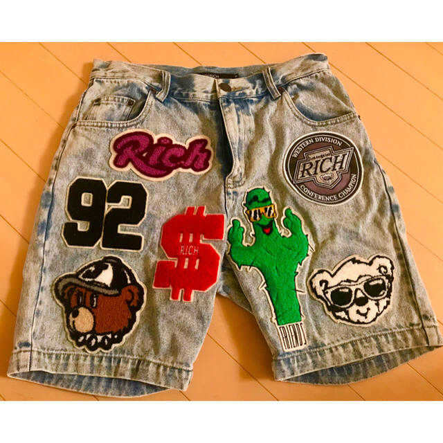 JOYRICH ジョイリッチ ハーフパンツ  デニム ワッペン