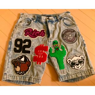 ジョイリッチ(JOYRICH)のJOYRICH ジョイリッチ ハーフパンツ  デニム ワッペン(ハーフパンツ)