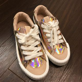 ザラ(ZARA)の新品 ZARA メタリックスニーカー(スニーカー)