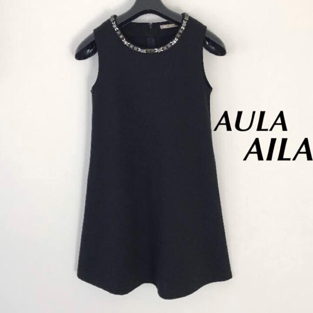 AULA AILA(アウラアイラ)のAULA AILA♦︎ノースリーブ ワンピース レディース ブラック M レディースのワンピース(ミニワンピース)の商品写真