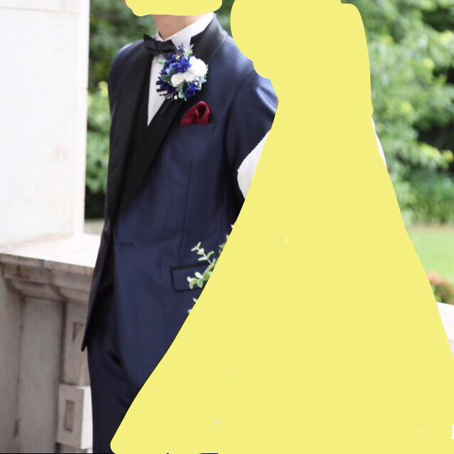 ★★山田様★★【タキシード4点セット】ネイビー 新郎衣装 結婚式 ウェディング メンズのスーツ(セットアップ)の商品写真