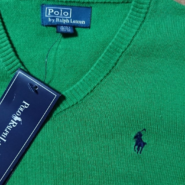 POLO RALPH LAUREN(ポロラルフローレン)のラルフローレン   グリーンニット  新品 キッズ/ベビー/マタニティのキッズ服男の子用(90cm~)(ニット)の商品写真