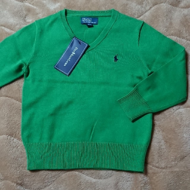 POLO RALPH LAUREN(ポロラルフローレン)のラルフローレン   グリーンニット  新品 キッズ/ベビー/マタニティのキッズ服男の子用(90cm~)(ニット)の商品写真