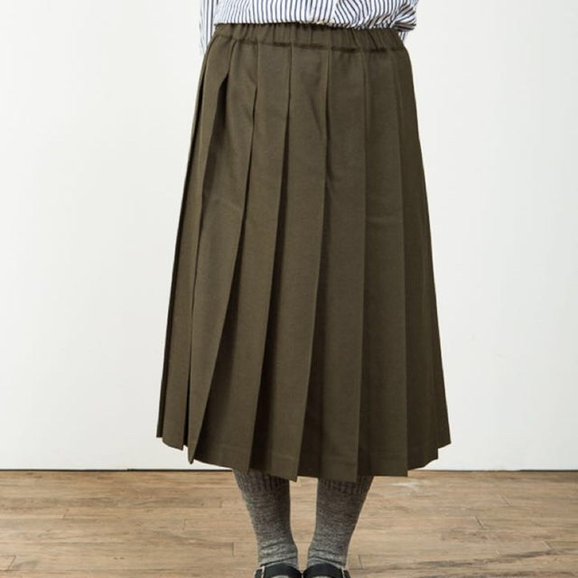Charpentier de Vaisseauプリーツスカート( オリーブ)新品- Charpentier de Vaisseauプリーツスカート( オリーブ)新品-