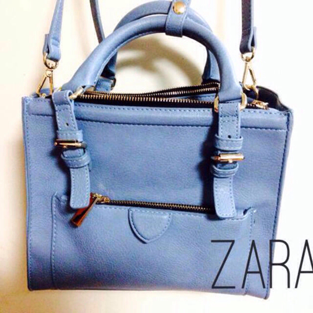 ZARA 2WAYバッグ ブルー