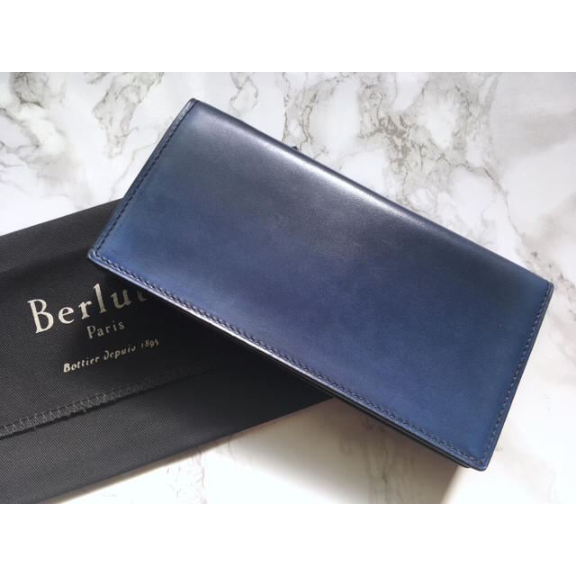 Berluti(ベルルッティ)の新品 17SS  Berluti ベルルッティ  ブルー 長財布 カリグラフィ メンズのファッション小物(長財布)の商品写真