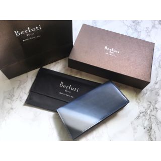 ベルルッティ(Berluti)の新品 17SS  Berluti ベルルッティ  ブルー 長財布 カリグラフィ(長財布)