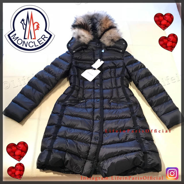 MONCLER - モンクレール 一番人気エルミファー黒 ファーダウンコート 各サイズの通販 by Insta