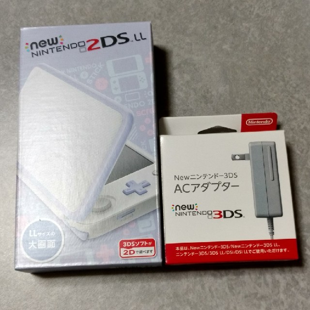 エンタメ/ホビー未使用 newニンテンドー2DS LL ホワイトラベンダー アダプター付き