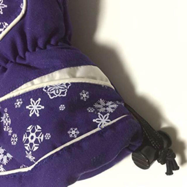 新品 レディース スノーグローブ Lサイズ 手袋 ノルディック 雪の結晶模様 紫 スポーツ/アウトドアのスキー(その他)の商品写真