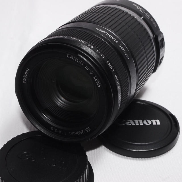 Canon(キヤノン)の❤新品級❤⭐手振れ補正付き⭐Canon EFS 55-250mm  スマホ/家電/カメラのカメラ(レンズ(ズーム))の商品写真