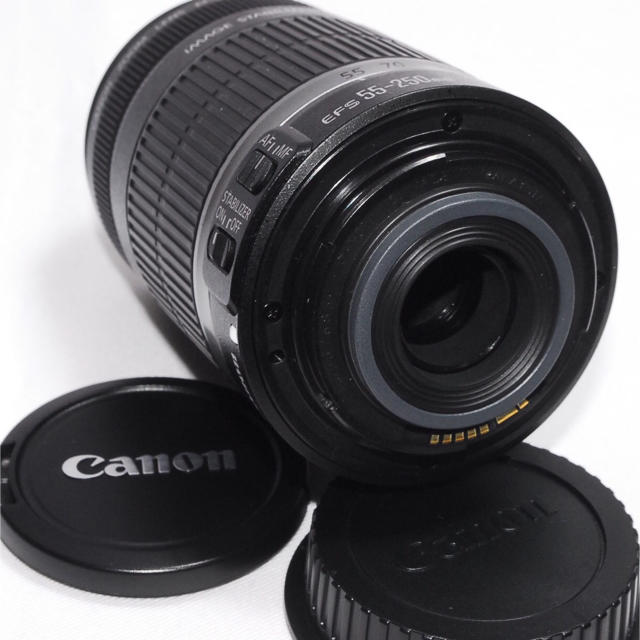 Canon(キヤノン)の❤新品級❤⭐手振れ補正付き⭐Canon EFS 55-250mm  スマホ/家電/カメラのカメラ(レンズ(ズーム))の商品写真