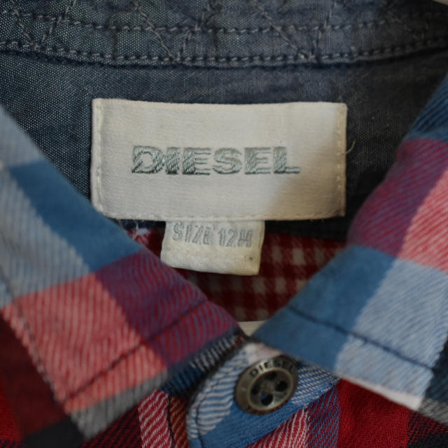 DIESEL(ディーゼル)のDIESEL ディーゼル チェック シャツ 12M サイズ80 キッズ/ベビー/マタニティのベビー服(~85cm)(シャツ/カットソー)の商品写真