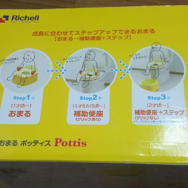 Richell(リッチェル)のRichell  イス型おまる  補助便座とステップ付き キッズ/ベビー/マタニティのおむつ/トイレ用品(ベビーおまる)の商品写真