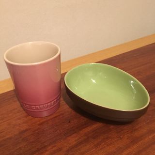 ルクルーゼ(LE CREUSET)のル・クルーゼ タンブラー☆ピンク☆アボカドディッシュ(タンブラー)