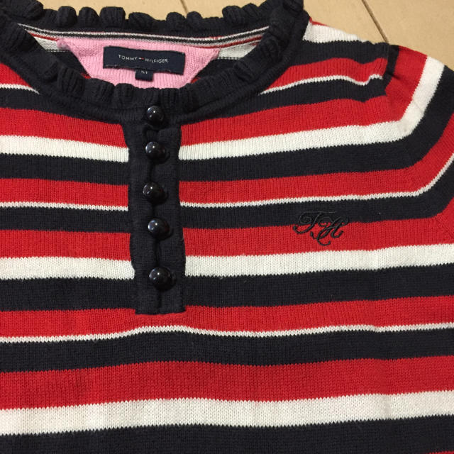 TOMMY HILFIGER(トミーヒルフィガー)の専用 トミー♡薄手ニットワンピース キッズ/ベビー/マタニティのキッズ服女の子用(90cm~)(ワンピース)の商品写真