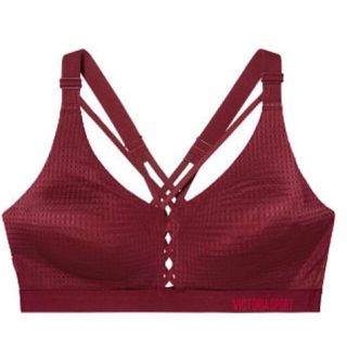 ヴィクトリアズシークレット(Victoria's Secret)のスポーツブラ カップ付き ボルドー ヴィクトリアシークレット(ブラ)