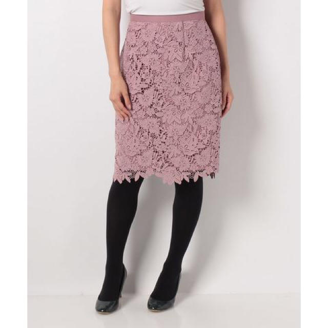 JUSGLITTY(ジャスグリッティー)の新品 ジャス ウィンターレースタイトスカート レディースのスカート(ひざ丈スカート)の商品写真