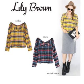 リリーブラウン(Lily Brown)のリリーブラウン  バックリボンネルシャツ 美品 着まわし(シャツ/ブラウス(長袖/七分))