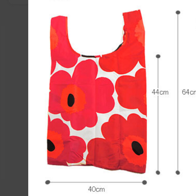 marimekko(マリメッコ)の新品タグ付き マリメッコ  エコバッグ  ウニッコブラック レディースのバッグ(エコバッグ)の商品写真