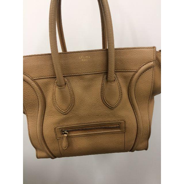 CELINE -  CELINE セリーヌ ラゲージ ミニショッパー 薄茶 美品
