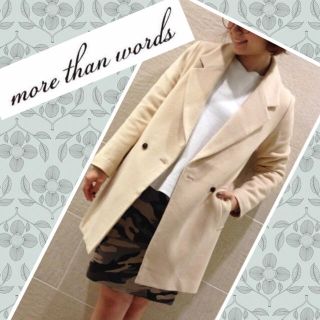 ミスティウーマン(mysty woman)の②more than wordsモアザンワーズ カシミア混チェスターコート(チェスターコート)