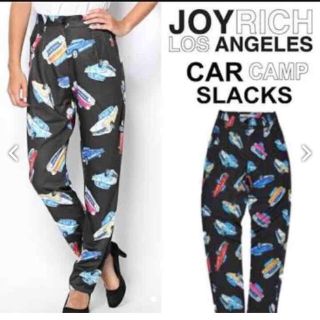 ジョイリッチ(JOYRICH)の値下げ！JOYRICH CAR CAMP 車柄 パンツ ユニセックス(クロップドパンツ)