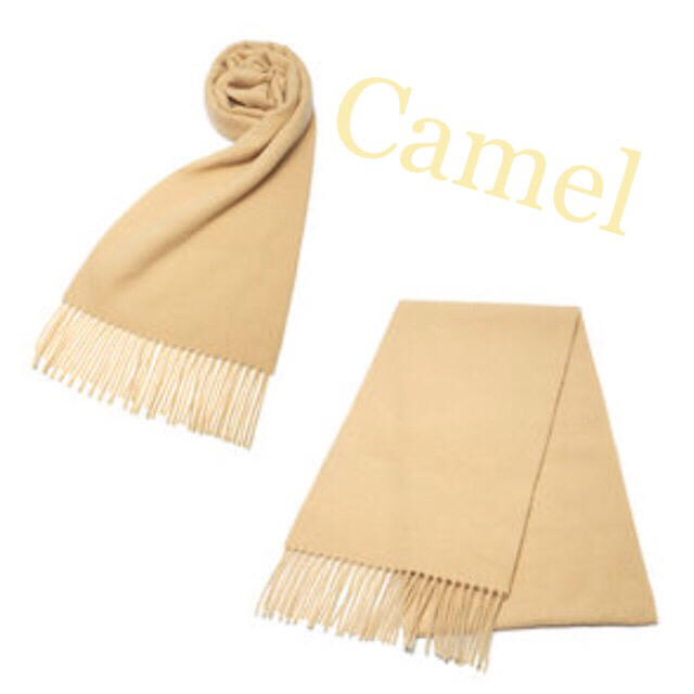 Johnstons(ジョンストンズ)のみるきぃ様✩セール！新品未開封！Johnstons ウールマフラー  Camel レディースのファッション小物(マフラー/ショール)の商品写真