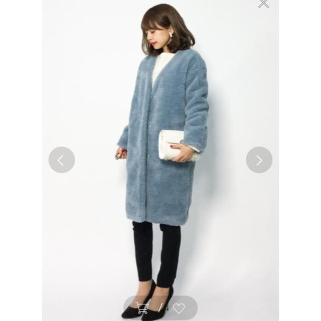 AZUL by moussy(アズールバイマウジー)のマウジー♡ボアコート ザラ アーバンリサーチ スローブイエナ ビームス レディースのジャケット/アウター(ロングコート)の商品写真