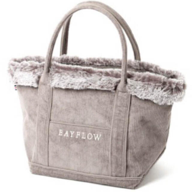 BAYFLOW(ベイフロー)の新品 BAYFLOW ♡コーデュロイ×ファー Ｍサイズ レディースのバッグ(トートバッグ)の商品写真