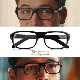 ラス１！ キングスマン エグジー メガネ サングラス 眼鏡 黒 ブラック(小道具)