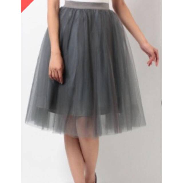 FRAY I.D(フレイアイディー)のFRAY ID チュールスカート グレー レディースのスカート(ひざ丈スカート)の商品写真