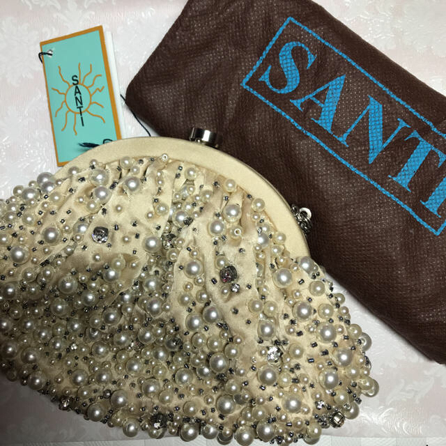 SANTI(サンティ)のSANTI パールクラッチバッグ 新品 レディースのバッグ(クラッチバッグ)の商品写真