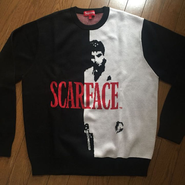 安値 キムタク着用 L Supreme Scarface Sweater 美品