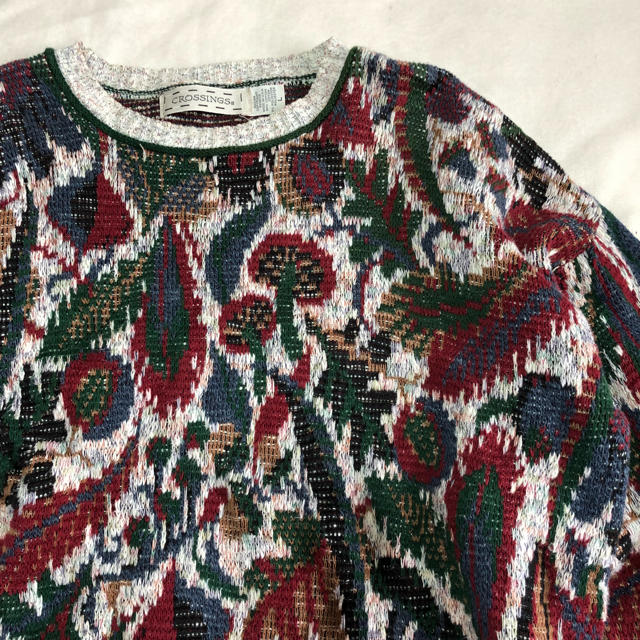 総柄 古着 セーター レディースのトップス(ニット/セーター)の商品写真