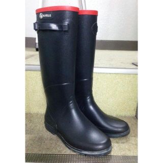 エーグル(AIGLE)のAIGLEエーグル レインブーツ24.5(ブーツ)