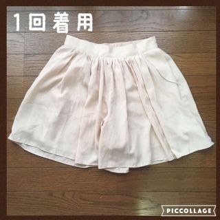 ジャニスマーケット(janis market)の【１回着用】Mサイズ シフォン スカート風 ショートパンツ ピンクベージュ(キュロット)