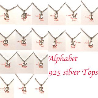 【新品】アルファベット シルバー925   Tops ペンダントトップ ペア(チャーム)