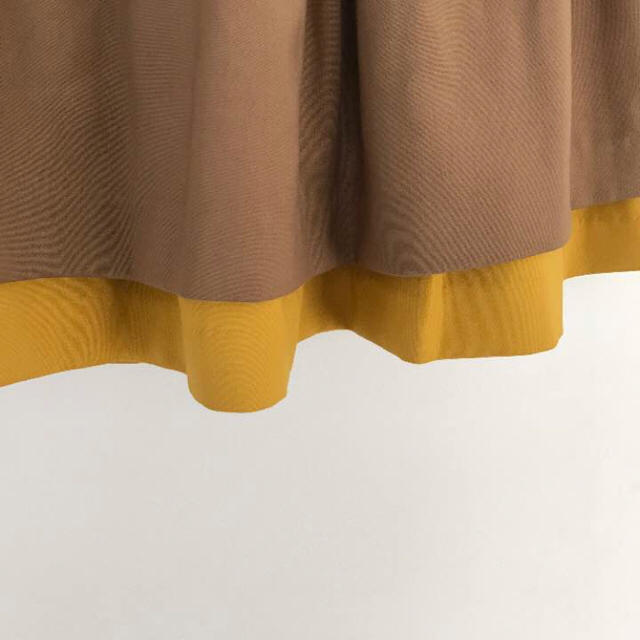Ray BEAMS(レイビームス)の美品♦︎Ray BEAMS フレアスカート ブラウン イエロー レディース M レディースのスカート(ミニスカート)の商品写真