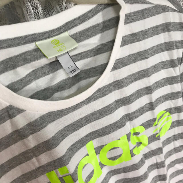 adidas(アディダス)の【美品】adidas neoボーダーTシャツ メンズのトップス(Tシャツ/カットソー(半袖/袖なし))の商品写真