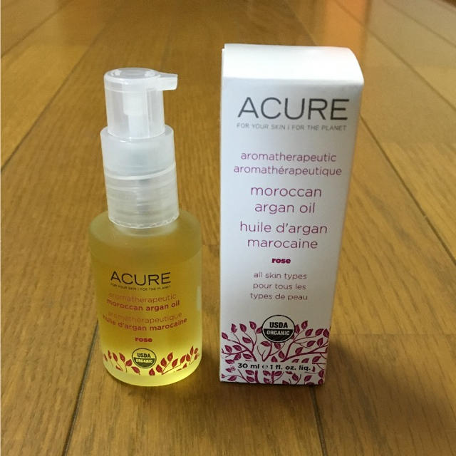 Acure アキュア モロッカン アルガンオイル ローズ 30ml 新品 コスメ/美容のスキンケア/基礎化粧品(フェイスオイル/バーム)の商品写真