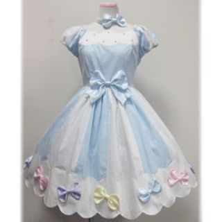 アンジェリックプリティー(Angelic Pretty)の(本日限定値下げ)Angelic Pretty カラフルリボンワンピース(ひざ丈ワンピース)