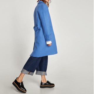 ザラ(ZARA)の完売品 ザラ 新品 プラットフォーム ブルーチャー シューズ パンツ ブーツ(ローファー/革靴)