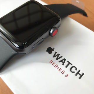 アップルウォッチ(Apple Watch)のAppleCare加入 Apple Watch 3 極美品 42mm セルラー(その他)