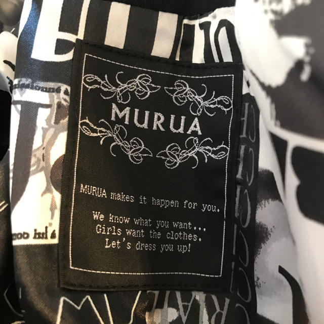 MURUA(ムルーア)のMURUA ジャケット 黒 ムルーア レディースのジャケット/アウター(テーラードジャケット)の商品写真