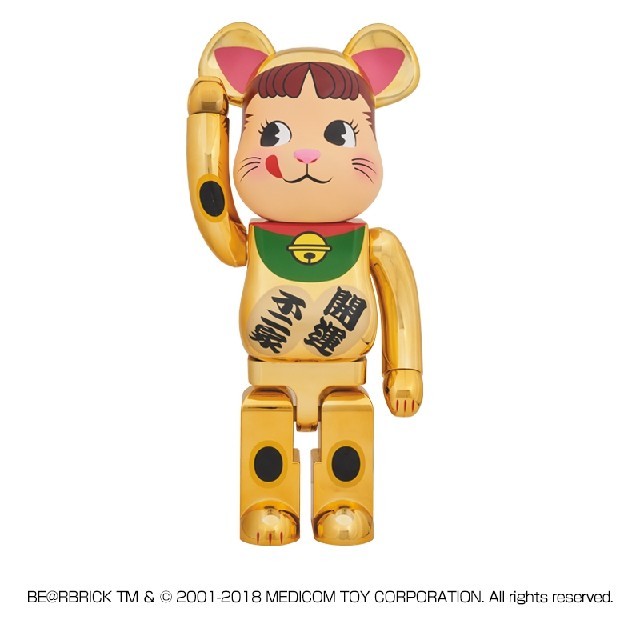 MEDICOM TOY(メディコムトイ)の専用 定価以下 BE@RBRICK 招き猫 ペコちゃん 金メッキ 1000％ エンタメ/ホビーのおもちゃ/ぬいぐるみ(キャラクターグッズ)の商品写真