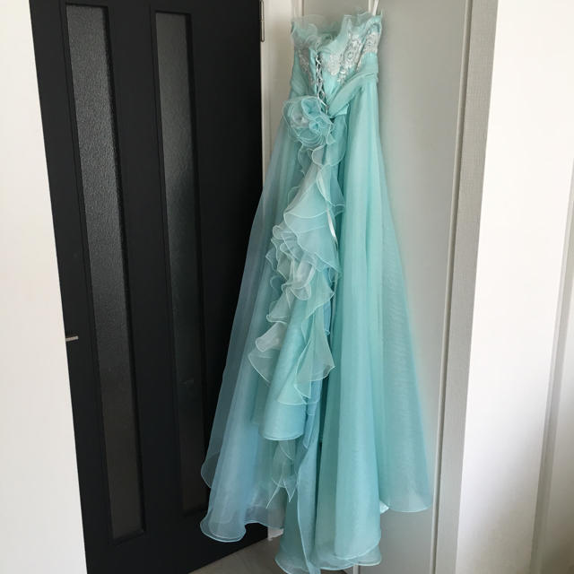 カラードレス ウェディングドレス ミントグリーン 結婚式 レディースのフォーマル/ドレス(ウェディングドレス)の商品写真