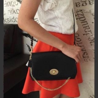 COACH - コーチ ショルダーバッグ クロスボディ チェーンバッグ 黒 斜